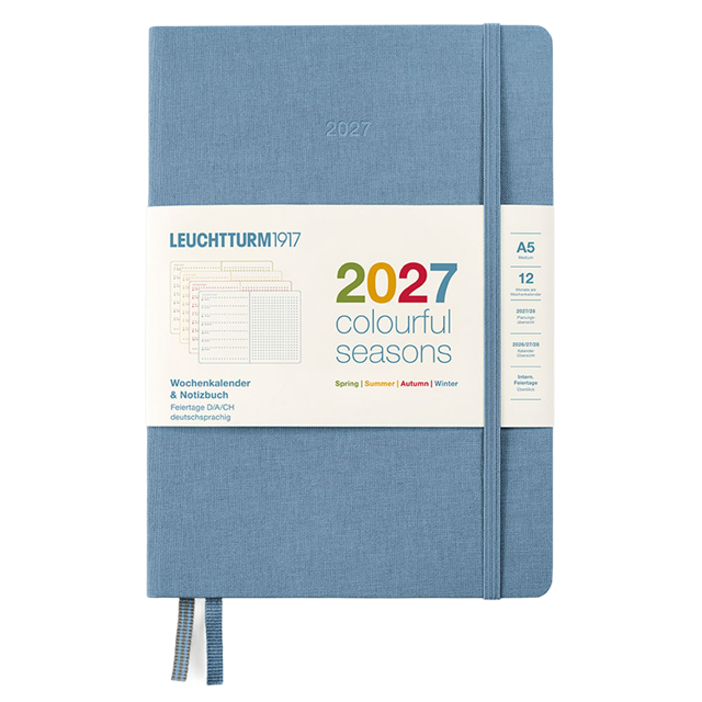 Leuchtturm1917 Planner 2027 - 12M Colourful Seasons Haftalık Planner & Notebook Medium A5 2027 Noktalı İNgilizce 400371 - ÖnsiPariŞ
