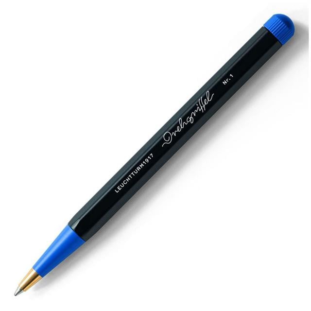 Leuchtturm 1917-Bauhaus Edition Drehgriffel Black / Blue Ballpoint Pen Tükenmez Kalem 366202-Tükenmez Kalem-1-Milagron.com