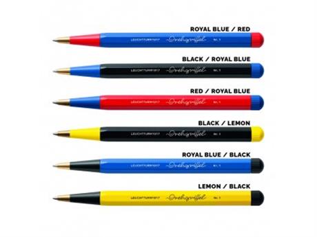 Leuchtturm 1917-Leuchtturm 1917x Bauhaus Edition Drehgriffel Blue / Black Ballpoint Pen Tükenmez Kalem 366572-Tükenmez Kalem-4-Milagron.com