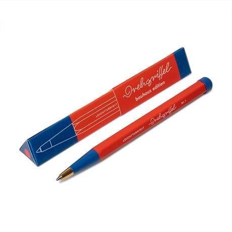 Leuchtturm 1917-Leuchtturm 1917 X Bauhaus Edition Drehgriffel Red / Blue Ballpoint Pen Tükenmez Kalem 366205-Tükenmez Kalem-2-Milagron.com