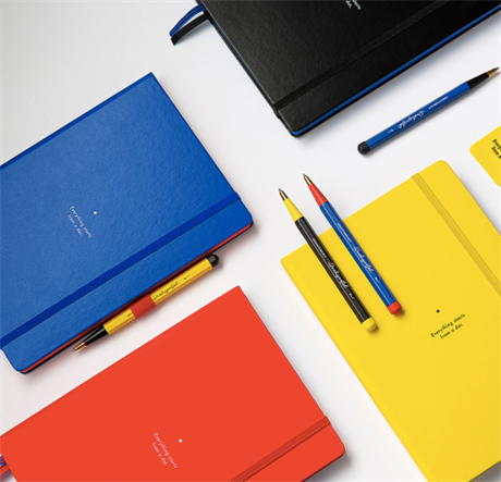 Leuchtturm 1917-Leuchtturm 1917 X Bauhaus Edition Drehgriffel Red / Blue Ballpoint Pen Tükenmez Kalem 366205-Tükenmez Kalem-5-Milagron.com
