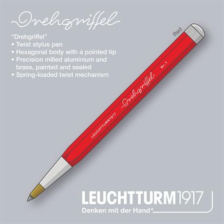 Leuchtturm 1917-Drehgriffel No.1 Mavi Mürekkepli Tükenmez Kalem Red 362455-Tükenmez Kalem-2-Milagron.com
