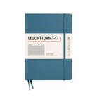Leuchtturm 1917-Leuchttrum 1917 Medium(A5) Sert Kapak, 251 Numaralandırılmış Kareli Defter Stone Blue 363336-Kareli-1-Milagron.com