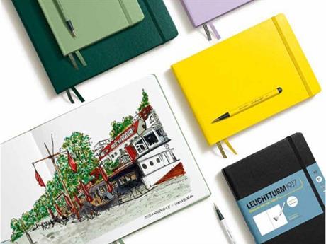 Leuchtturm 1917-Leuchttrumm 1917 Sketchbook Square Sert Kapak 150 Gr Eskiz Defteri Black 362358-Çizgisiz (Düz)-2-Milagron.com