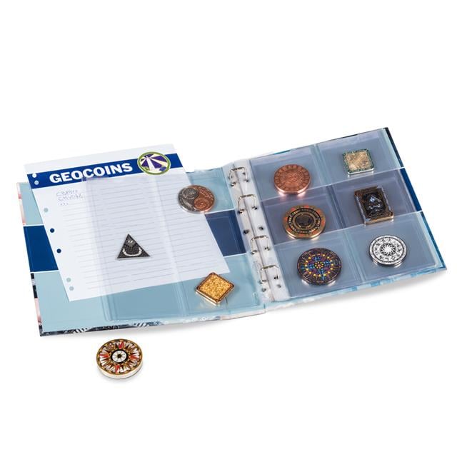 Leuchtturm 1917-Leuchtturm Geocoins Ve Tbs Albümü, 5 Numis Yaprak Dahil (Ref. No.: Lu358044)-Albümler-2-Milagron.com
