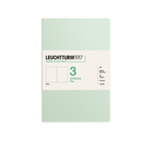 Leuchtturm1917 Jottbook Pur A5 80 Numaralandırılmış Sayfa Düz 3'Lü Paket Defter Mint Green 400692