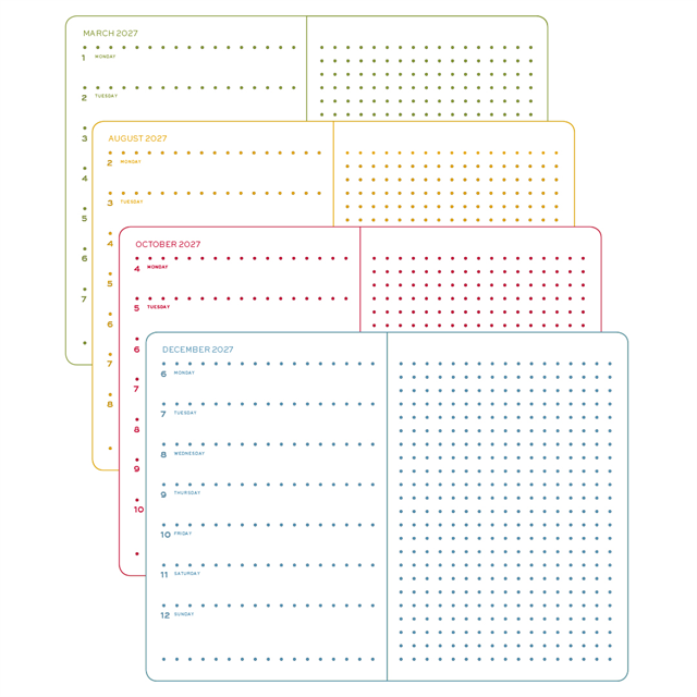 Leuchtturm1917 Planner 2027 - 12M Colourful Seasons Haftalık Planner & Notebook Medium A5 2027 Noktalı İNgilizce 400368 - ÖnsiPariŞ