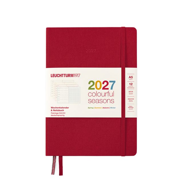 Leuchtturm1917 Planner 2027 - 12M Colourful Seasons Haftalık Planner & Notebook Medium A5 2027 Noktalı İNgilizce 400370 - ÖnsiPariŞ