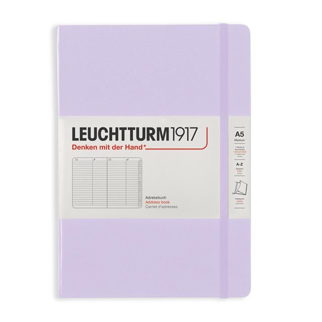 Leuchtturm 1917-Leuchtturm1917 Sert Kapak 100 Gr. Kağıt A5 Adres Defteri Lilac 370359-Özel Defterler-1-Milagron.com