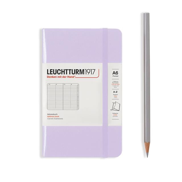 Leuchtturm 1917-Leuchtturm1917 Sert Kapak 100 Gr. Kağıt A6 Adres Defteri Lilac 370361-Özel Defterler-1-Milagron.com