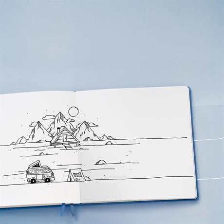 Leuchtturm 1917-Leuchtturm1917 Sketchbook Landscape Medium A5 112 Pages 210 X 145 Mm Black 362366-Çizgisiz (Düz)-3-Milagron.com