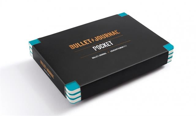 Leuchtturm 1917-Leuchtturm1917 X Bullet Journal Limited Edition Pocket Not Defteri , 46 Numaralandırılmış Sayfa, Noktalı, Turquoise25, 373023-Defter-1-Milagron.com