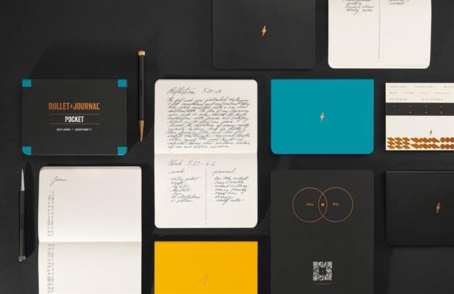 Leuchtturm 1917-Leuchtturm1917 X Bullet Journal Limited Edition Pocket Not Defteri , 46 Numaralandırılmış Sayfa, Noktalı, Turquoise25, 373023-Defter-6-Milagron.com