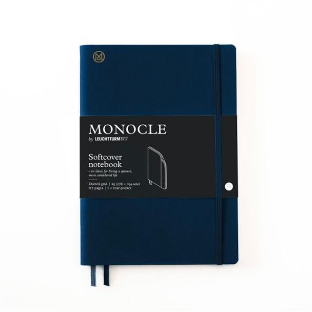 Leuchtturm 1917-Leuchtturm1917 X Monocle Limited Edition Defter B5, Yumuşak Kapak, 192 Noktalı Sayfa Navy 363355-Noktalı-1-Milagron.com