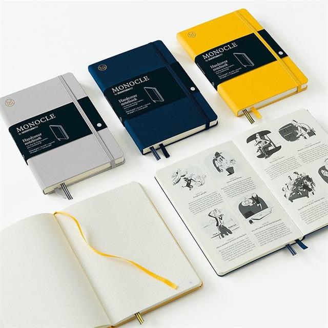 Leuchtturm 1917-Leuchtturm1917 X Monocle Limited Edition Defter B5, Yumuşak Kapak, 192 Noktalı Sayfa Navy 363355-Noktalı-2-Milagron.com