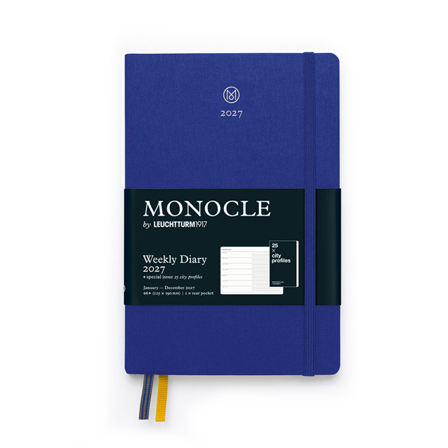 Leuchtturm1917 Monocle Weekly Planner & Notebook Monocle, Paperback (B6+) 2027 Cobalt Blue İNgilizce 400466 - ÖnsiPariŞ