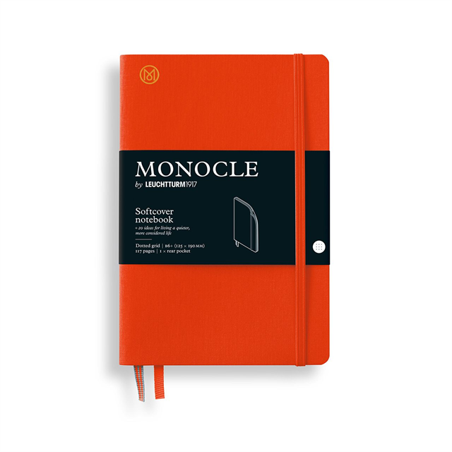 Leuchtturm1917 Monocle Yumuşak Kapak B6+ 128 Numaralandırılmış Sayfa Noktalı Defter Mandarin 400768