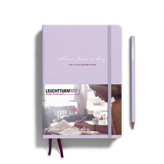 Leuchtturm 1917-Leuchtturm1917 Some Lines A Day 5 Year Diary Defter Lilac-Çizgili-1-Milagron.com