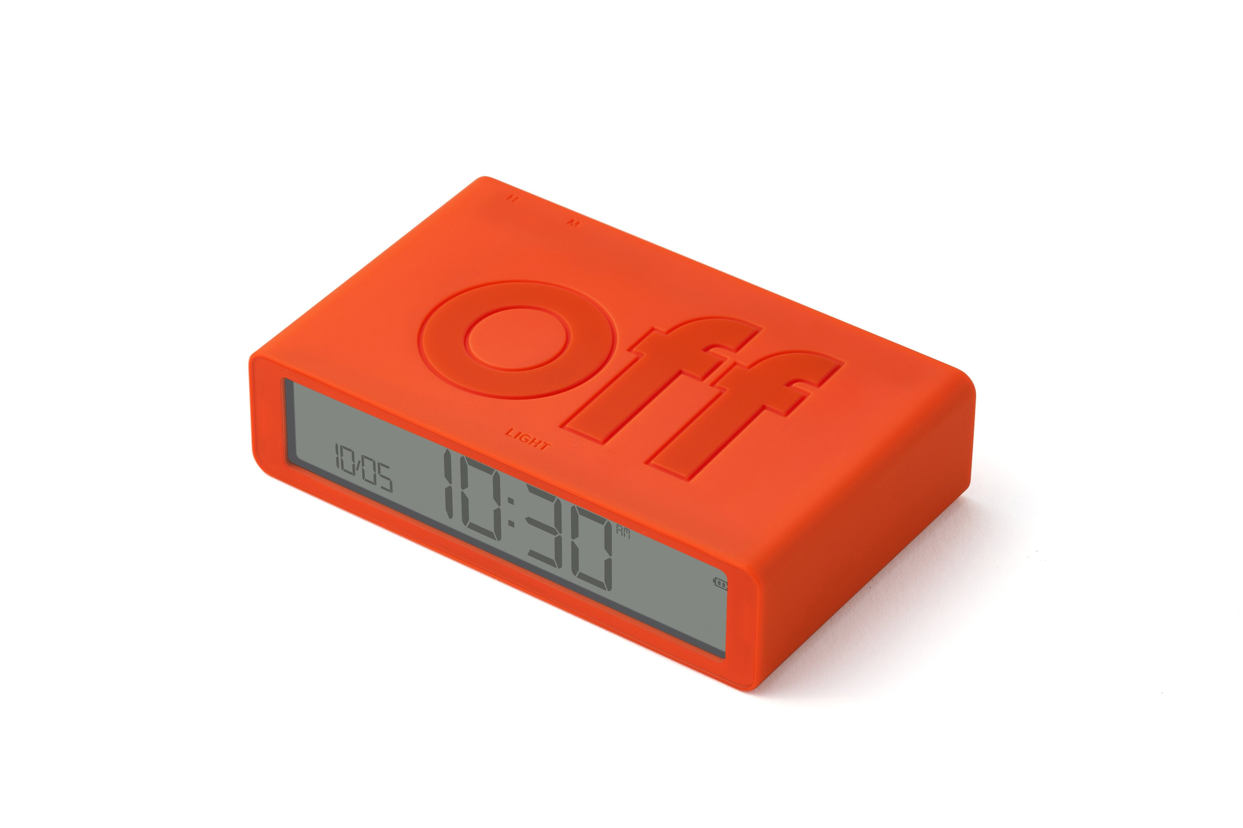 Lexon-Lexon Flip Klasik Şarj Edilebilir Alarm Saat Turuncu-Alarm Saatler-1-Milagron.com