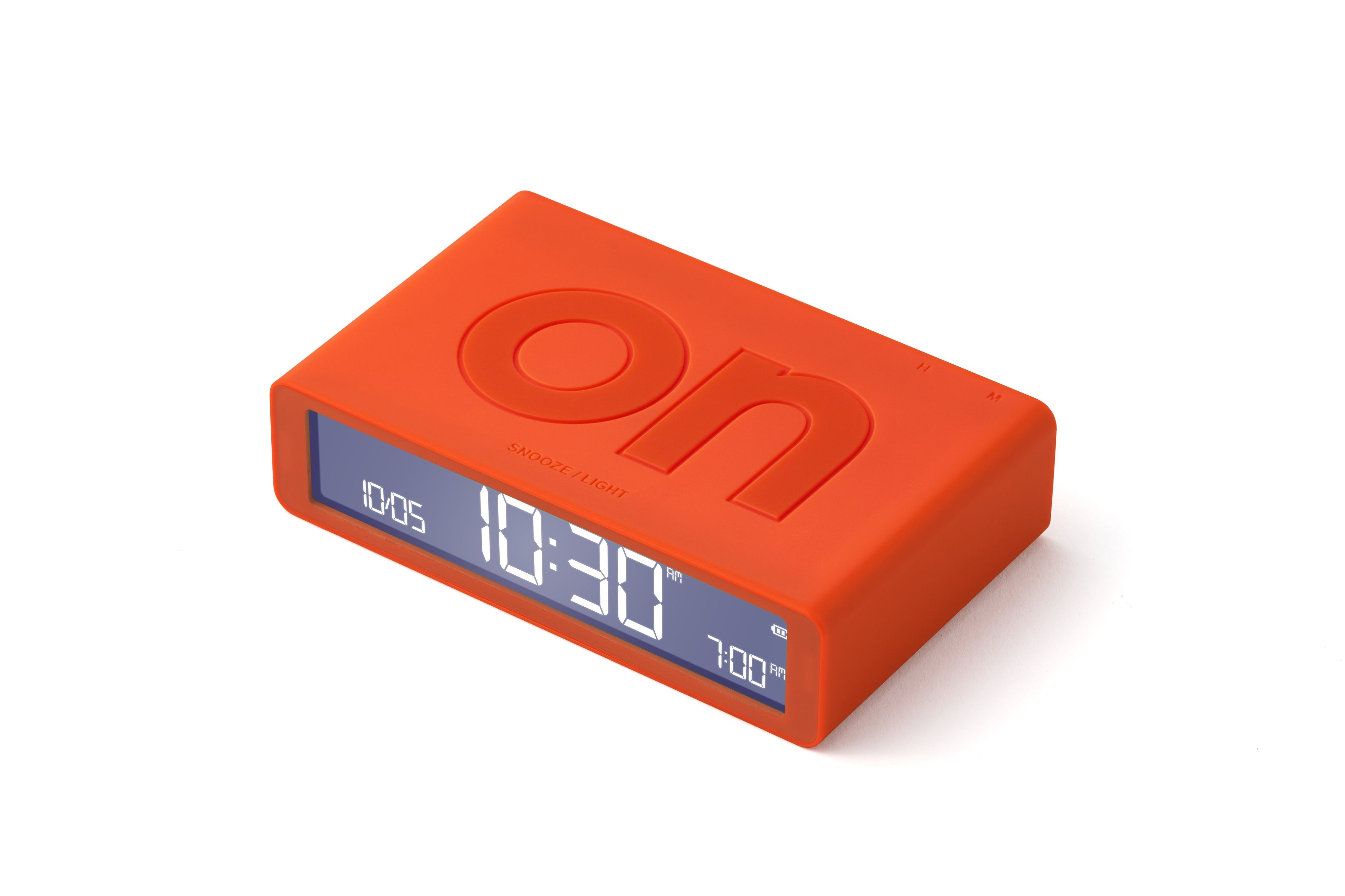 Lexon-Lexon Flip Klasik Şarj Edilebilir Alarm Saat Turuncu-Alarm Saatler-2-Milagron.com