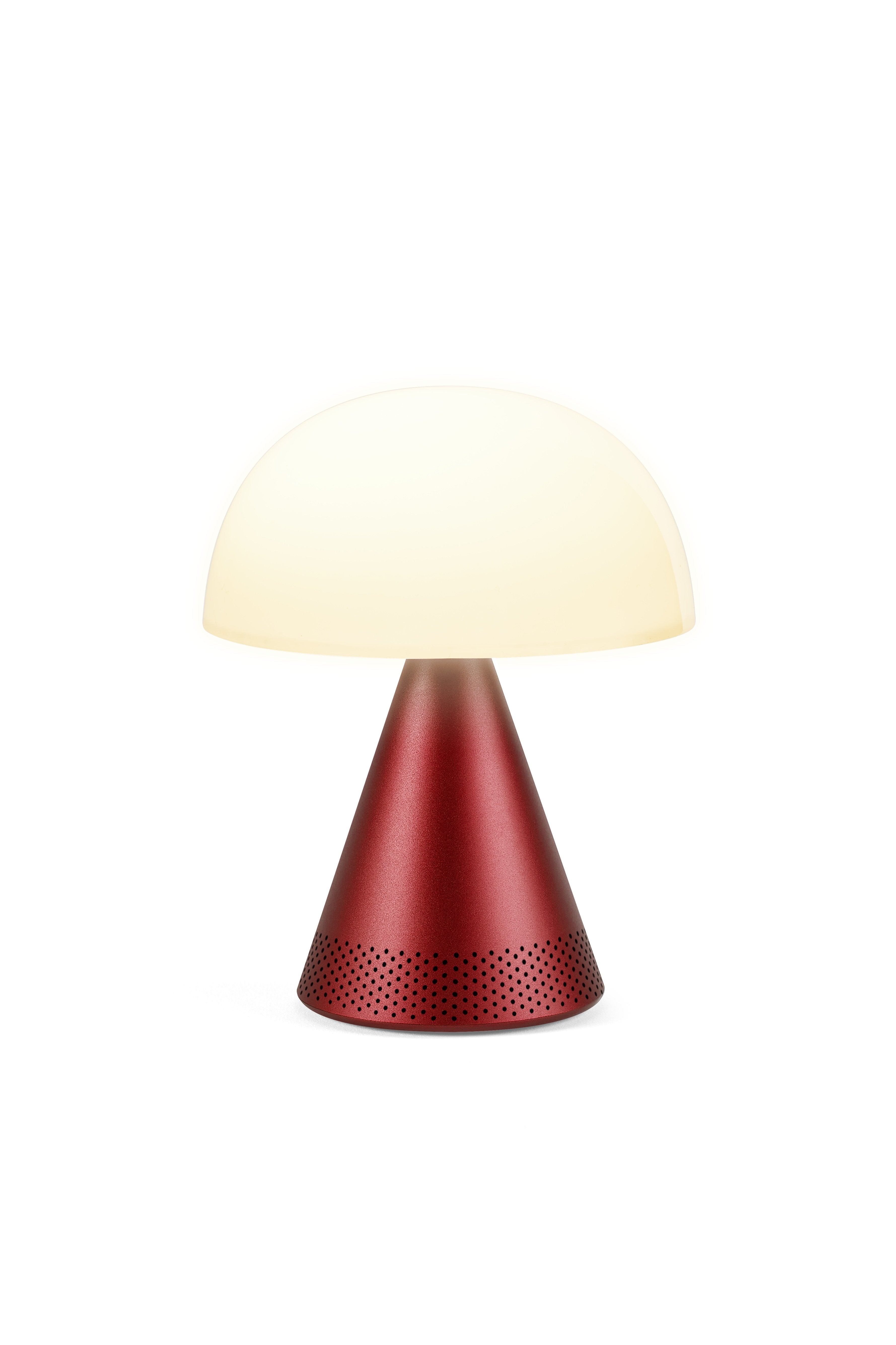 Lexon-Mina L Led Lamba Ve Bluetooth Hoparlör Koyu Kırmızı-Aydınlatmalar-2-Milagron.com