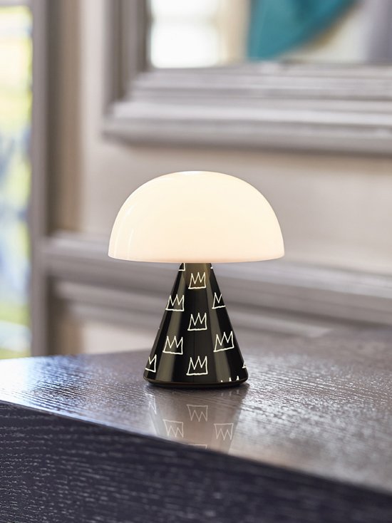 Lexon-Mina M Led Lamba X Jean Michel Basquiat Crown-Masa Lambası-2-Milagron.com