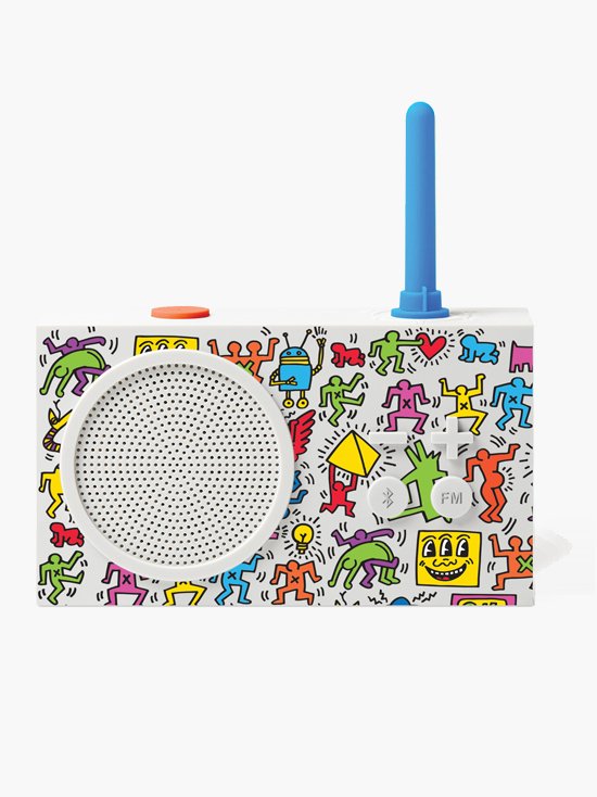 Lexon-Tykho 3 Bluetooth Hoparlör Ve Radyo X Keith Haring Happy-Taşınabilir Hoparlör-1-Milagron.com