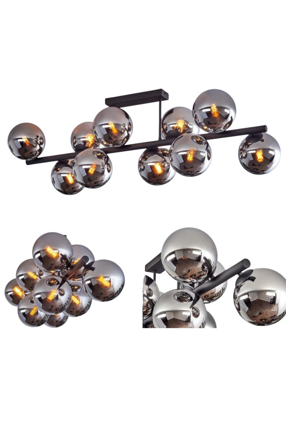 Füme Camlı Avize - 2