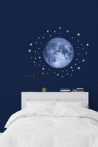 Lil'Gaea-Blue Moon & Stars Xl Duvar Etiketi-Duvar Dekorları-2-Milagron.com