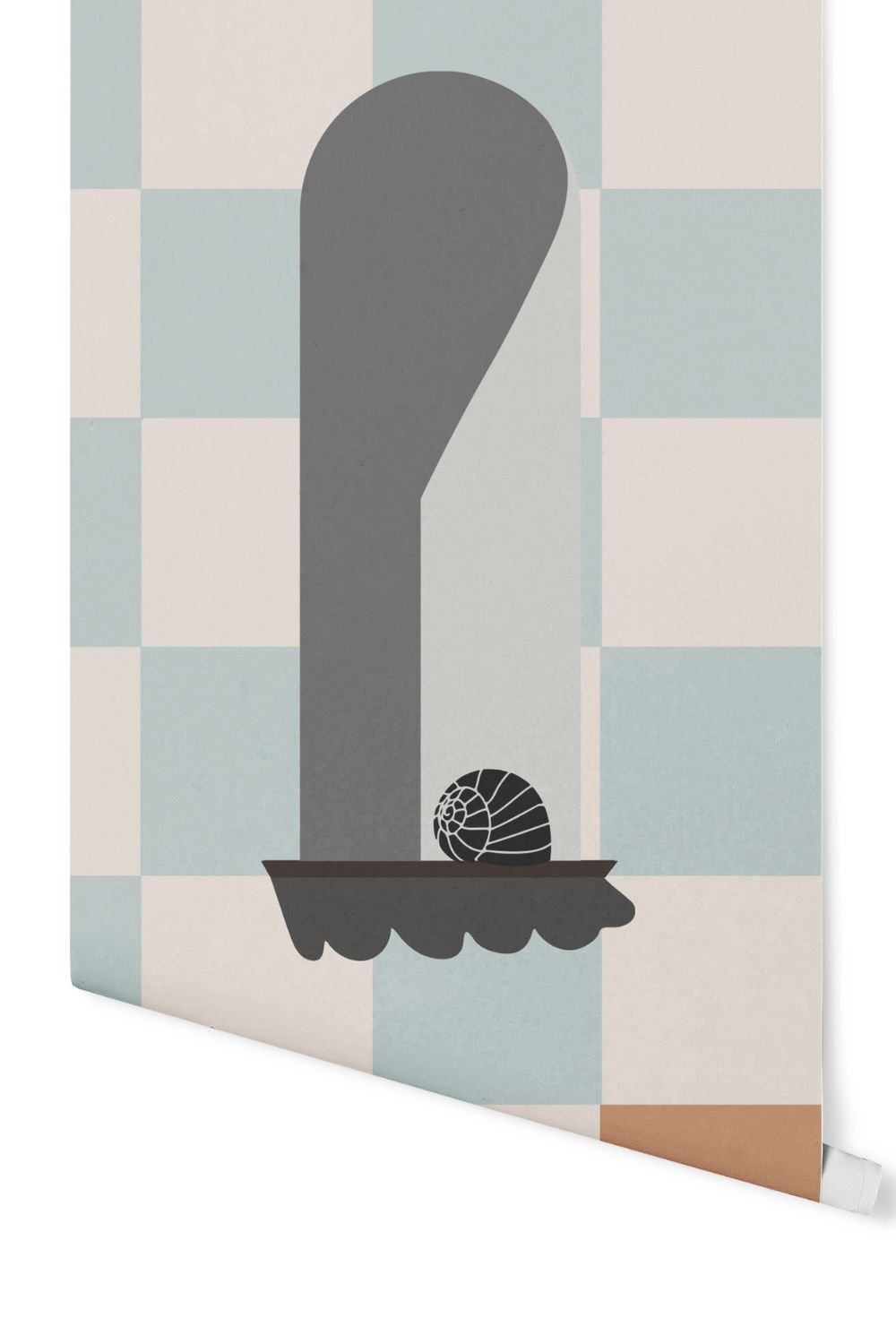 Lil'Gaea-Japandi Window With Chess Blue& Orange Gae718-Duvar Dekorları-1-Milagron.com