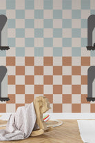 Lil'Gaea-Japandi Window With Chess Blue& Orange Gae718-Duvar Dekorları-2-Milagron.com