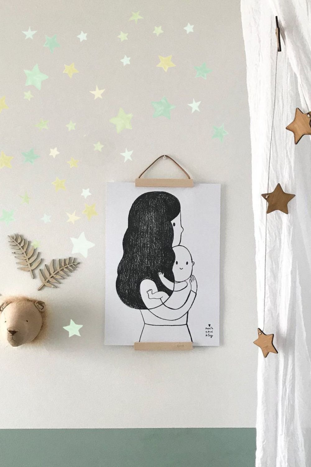 Lil'Gaea-Lime Yıldızlar Duvar Etiketi-Duvar Dekorları-2-Milagron.com