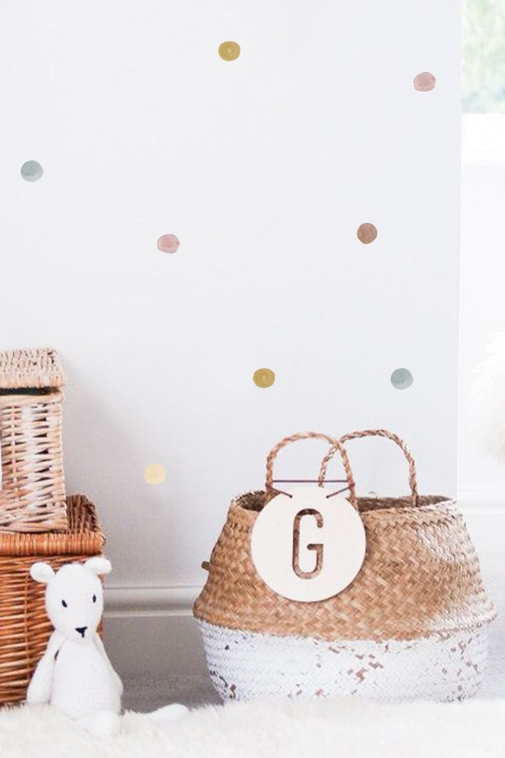 Lil'Gaea-Mini Suluboya Puantiyeler Boheme Duvar Etiketi-Duvar Dekorları-2-Milagron.com