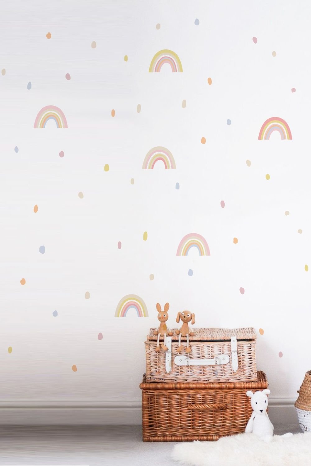 Lil'Gaea-Mutlu Gökkuşağı Pembe Duvar Etiketi-Duvar Dekorları-2-Milagron.com