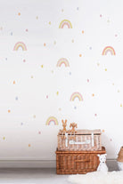 Lil'Gaea-Mutlu Gökkuşağı Pembe Duvar Etiketi-Duvar Dekorları-2-Milagron.com