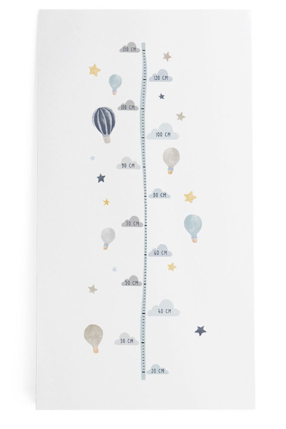 Lil'Gaea-Suluboya Balon & Yıldız Boy Ölçme Duvar Etiketi-Duvar Dekorları-1-Milagron.com