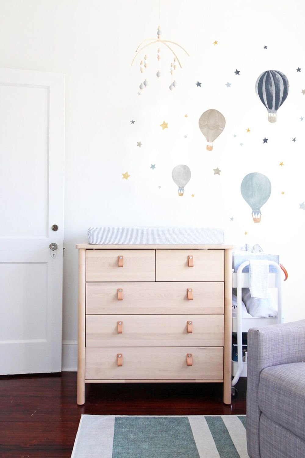 Lil'Gaea-Suluboya Balon & Yıldız Duvar Etiketi-Duvar Dekorları-2-Milagron.com