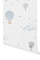 Lil'Gaea-Suluboya Bulut & Balonlar Duvar Panosu Mavi Gae200-Duvar Dekorları-1-Milagron.com