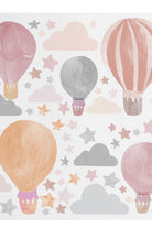 Lil'Gaea-Suluboya Pembe Balon & Yıldız Xl Duvar Etiketi̇-Duvar Dekorları-1-Milagron.com