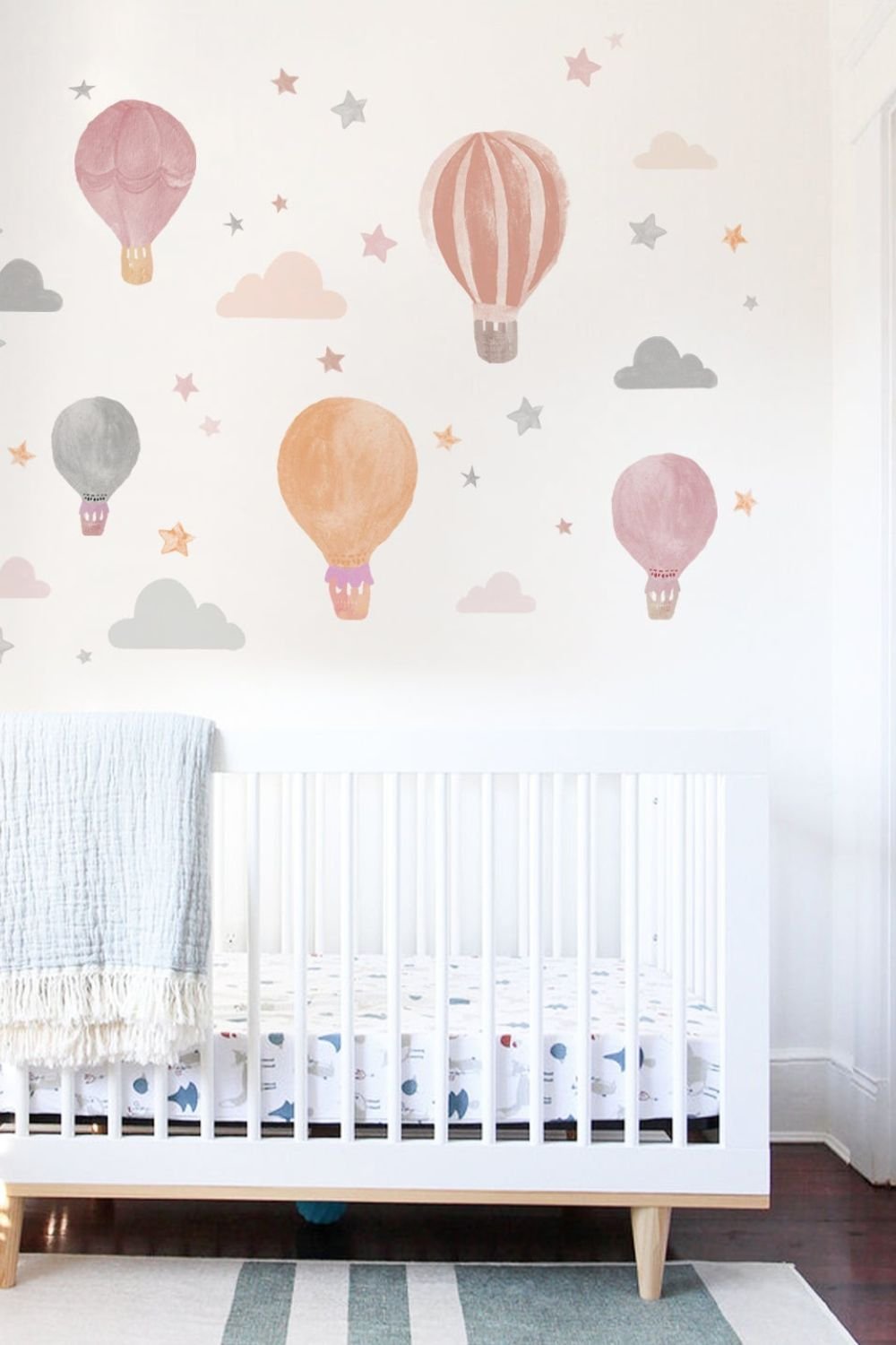 Lil'Gaea-Suluboya Pembe Balon & Yıldız Xl Duvar Etiketi̇-Duvar Dekorları-2-Milagron.com