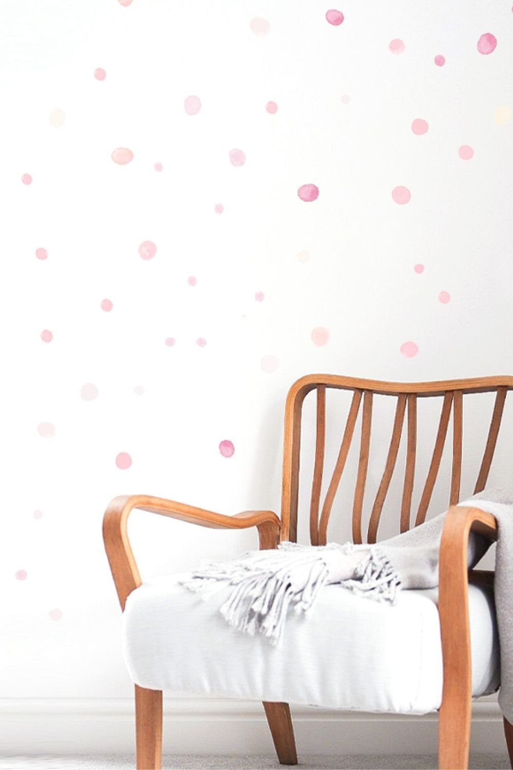 Lil'Gaea-Suluboya Puantiye Pembe Limonata Duvar Etiketi-Duvar Dekorları-2-Milagron.com