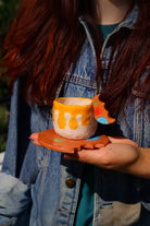 Lily & Loly Ceramics-Cookie 2'li Seramik Türk Kahvesi Fincan Seti - Kurabiye Kulplu El Yapımı Fincanlar-Bardak-4-Milagron.com