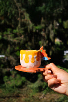 Lily & Loly Ceramics-Cookie 2'li Seramik Türk Kahvesi Fincan Seti - Kurabiye Kulplu El Yapımı Fincanlar-Bardak-8-Milagron.com