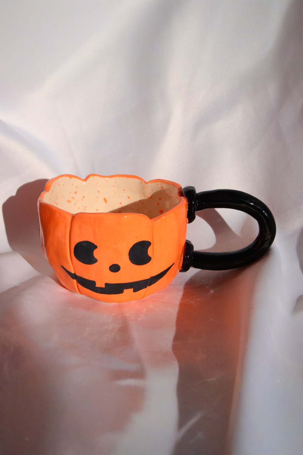 Lily & Loly Ceramics-Halloween Serisi “ Pumpkin“ Kupa- Turuncu Balkabaklı Kupa- El Yapımı Seramik Mug 200 Ml-Bardak-6-Milagron.com