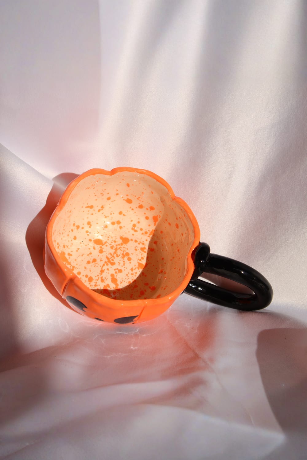 Lily & Loly Ceramics-Halloween Serisi “ Pumpkin“ Kupa- Turuncu Balkabaklı Kupa- El Yapımı Seramik Mug 200 Ml-Bardak-7-Milagron.com