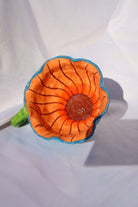 Lily & Loly Ceramics-Lily Serisi El Yapımı Mavi "flower" Çiçek Seramik Kupa 120 Ml-Bardak-2-Milagron.com