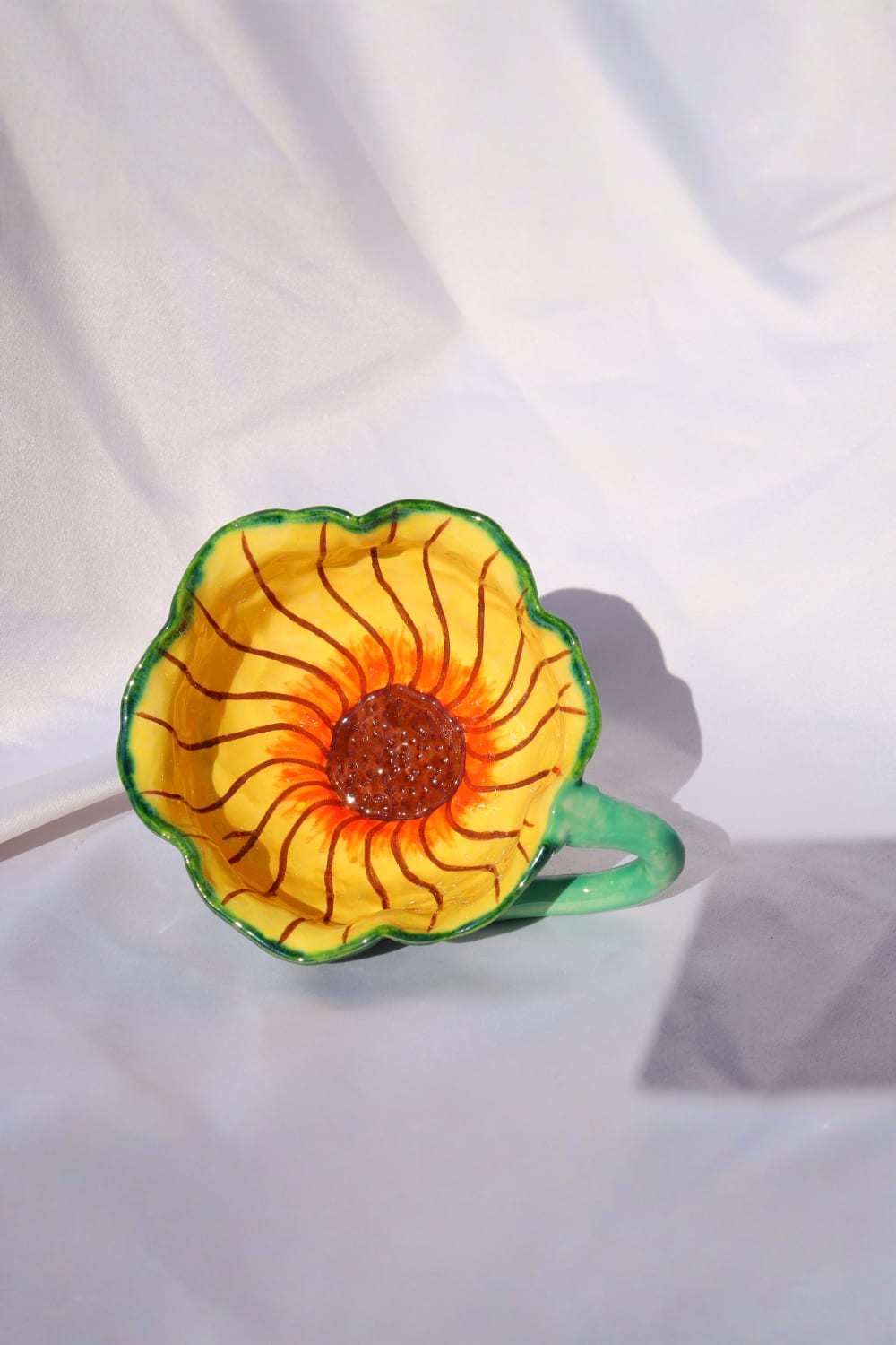 Lily & Loly Ceramics-Lily Serisi "flower" Kupa, Yeşi̇l Çiçek Kupa - El Yapımı Seramik Mug 120ml-Bardak-3-Milagron.com