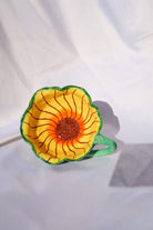 Lily & Loly Ceramics-Lily Serisi "flower" Kupa, Yeşi̇l Çiçek Kupa - El Yapımı Seramik Mug 120ml-Bardak-3-Milagron.com