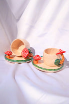 Lily & Loly Ceramics-Lily Serisi "mushrooms" Mantarlı 2'li Türk Kahvesi Seti- Mantar Kulplu El Yapımı Seramik Fincan-Bardak-5-Milagron.com