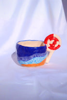 Lily & Loly Ceramics-Lolipop Kulplu Deniz Efektli El Yapımı Seramik Kupa 200 Ml-Bardak-1-Milagron.com